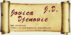 Jovica Đenović vizit kartica